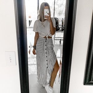 Striped Maxi Skirt